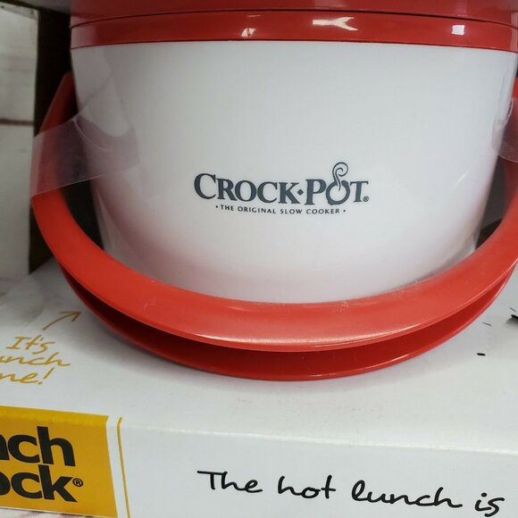 Compact Lunch Crock Pot Slow Cooker 20-Ounce Food Warmer - Portable Red Mini - Picture 3 of 12